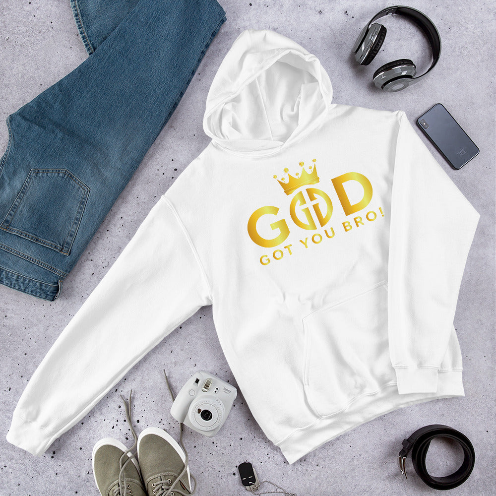 Two Tone Gold Letter GGYB Men's Action Hoodie
