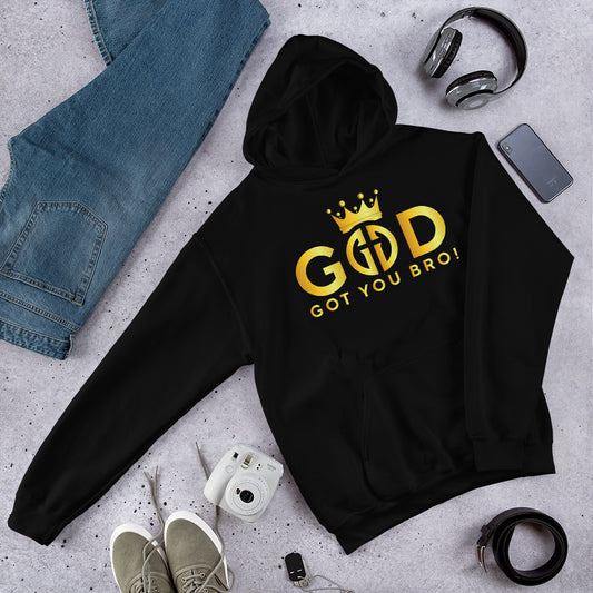 Two Tone Gold Letter GGYB Men's Action Hoodie