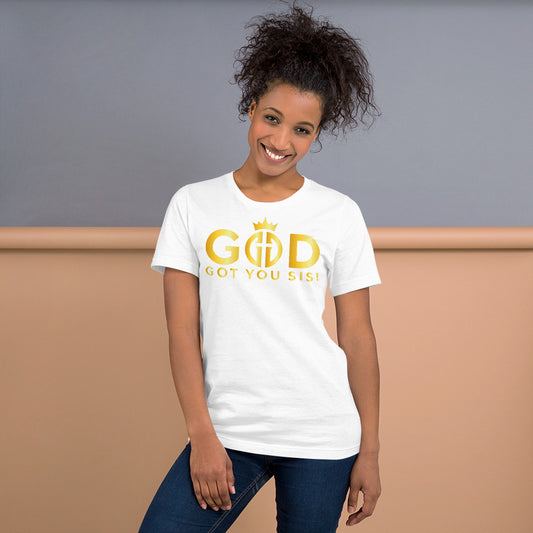 Two Tone Gold Letter GGYS Women's Fashion T-Shirt